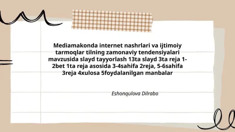 Zamonaviy tendensiyalar