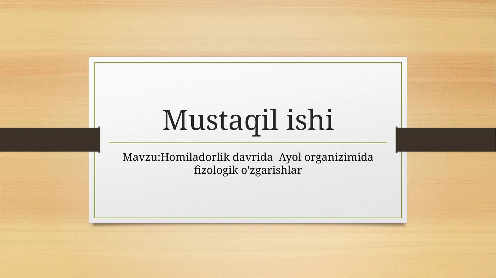Homiladorlikning fizologik o'zgarishlari