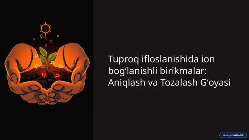 Ion bogʻlanishli birikmalar: Aniqlash va Tozalash Gʻoyasi