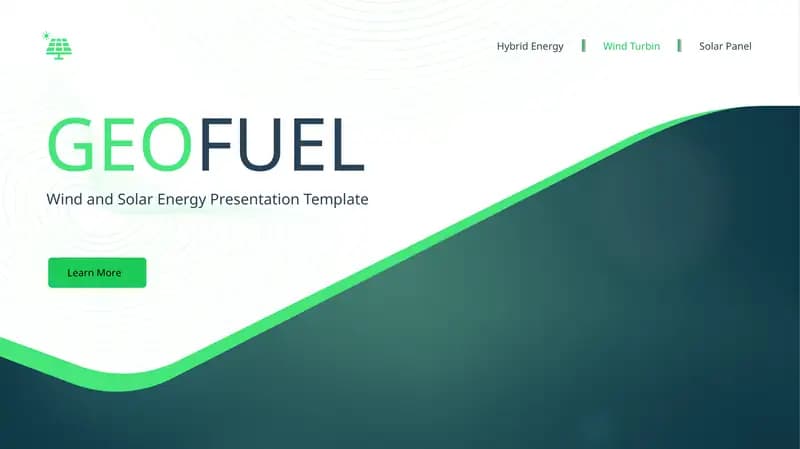 GEOFUEL Wind and Solar Energy Presentation Template
