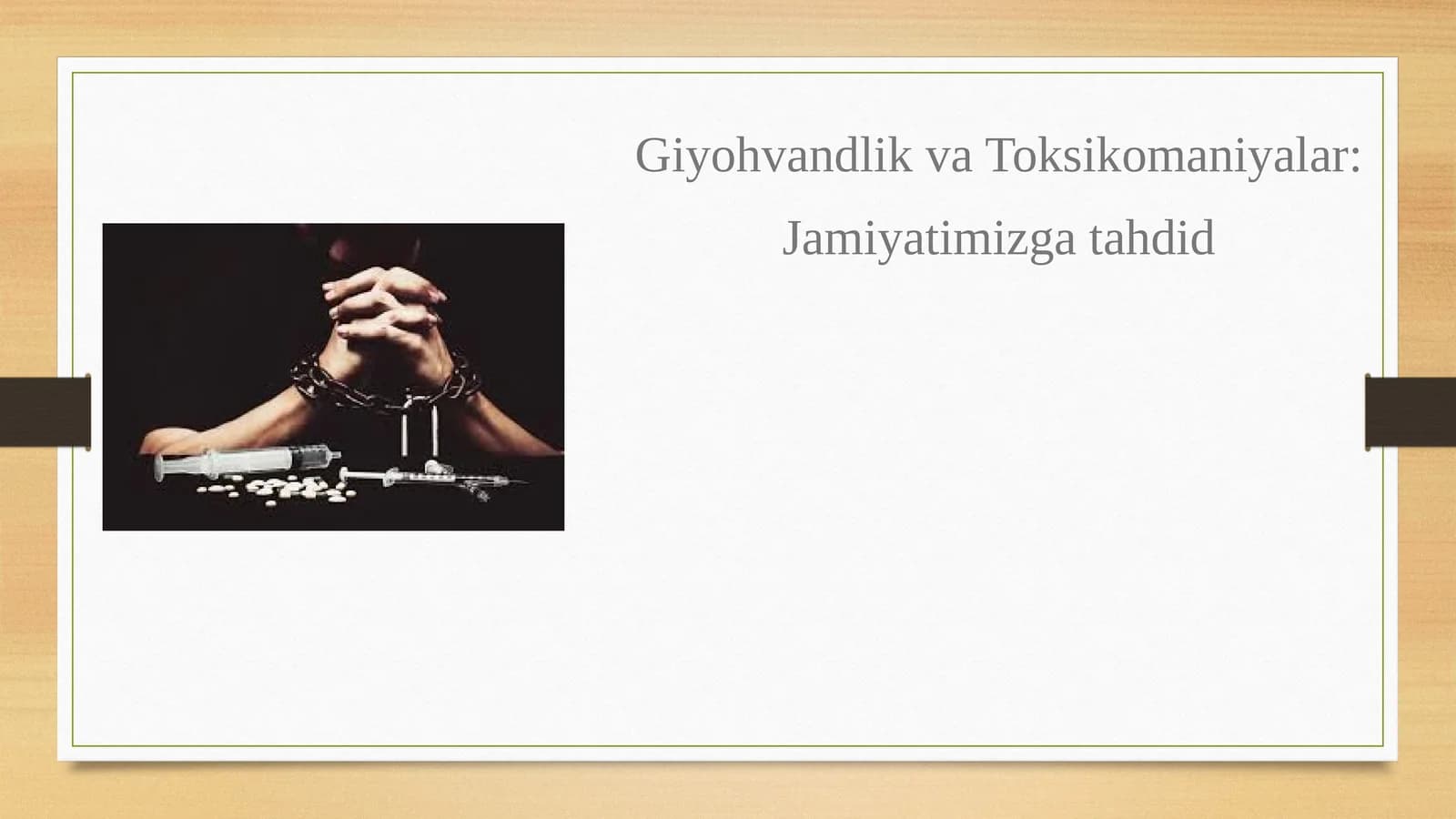 Giyohvandlikning Tushunchasi va Xususiyatlari