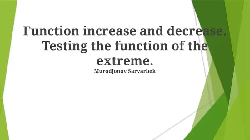 Extrema Calculations
