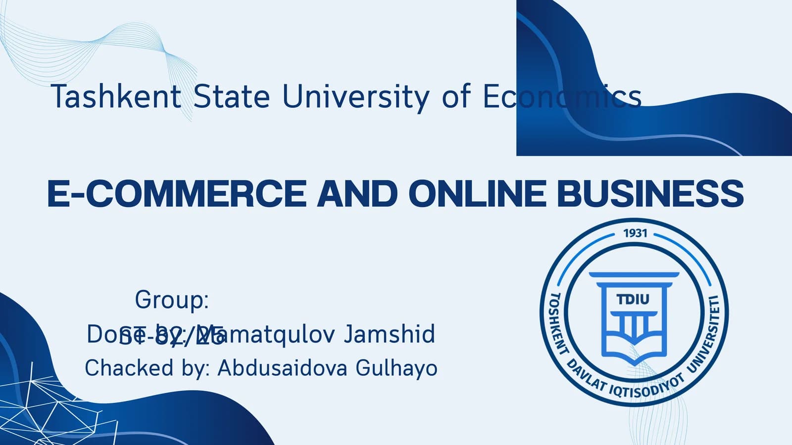 E-COMMERCE AND ONLINE BUSINESS