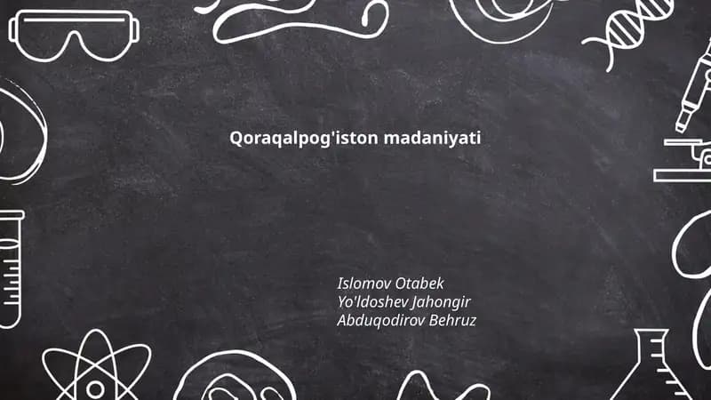 Qoraqalpog'iston madaniyati