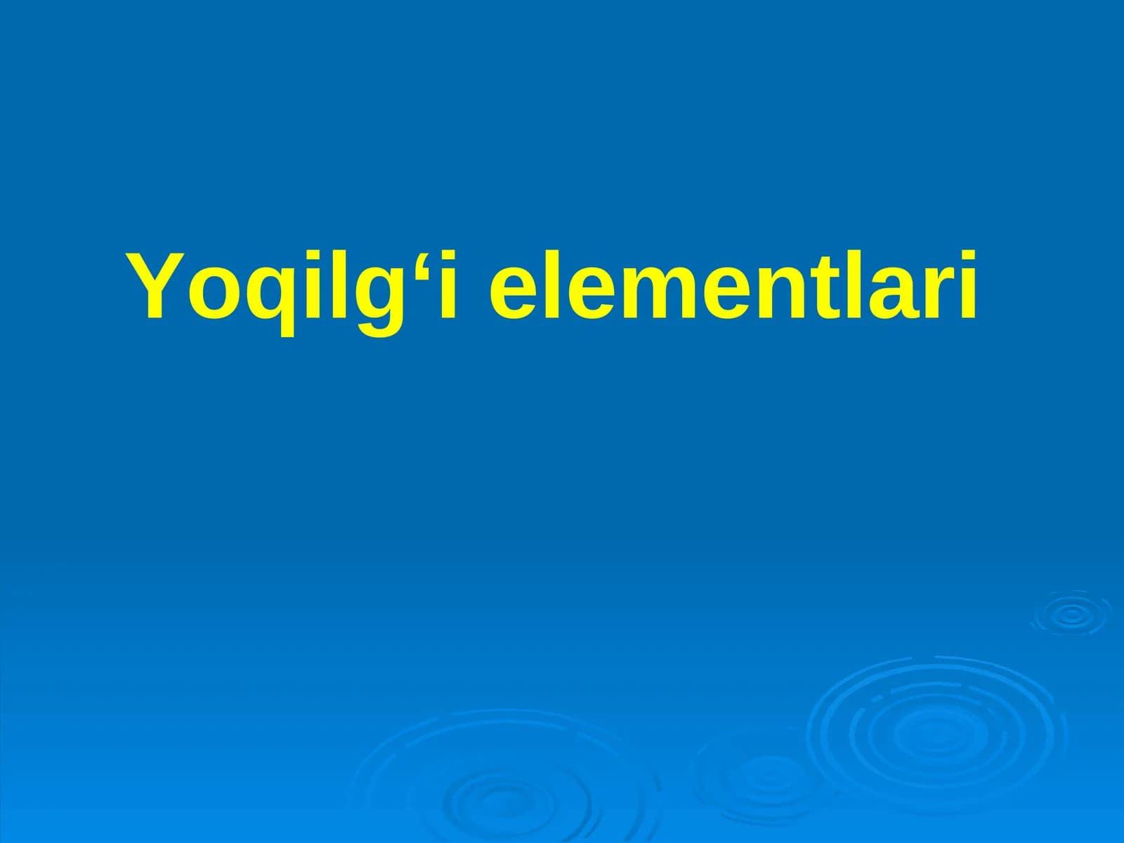 Yoqilg‘i elementlari