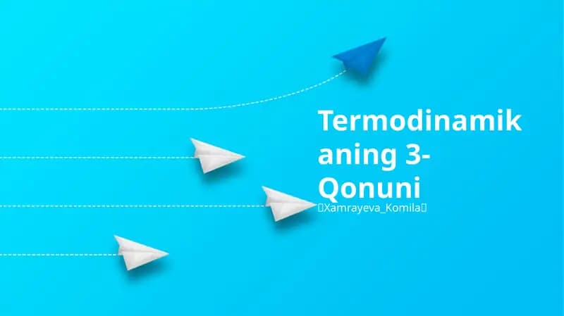 Termodinamikaning 3-Qonuni