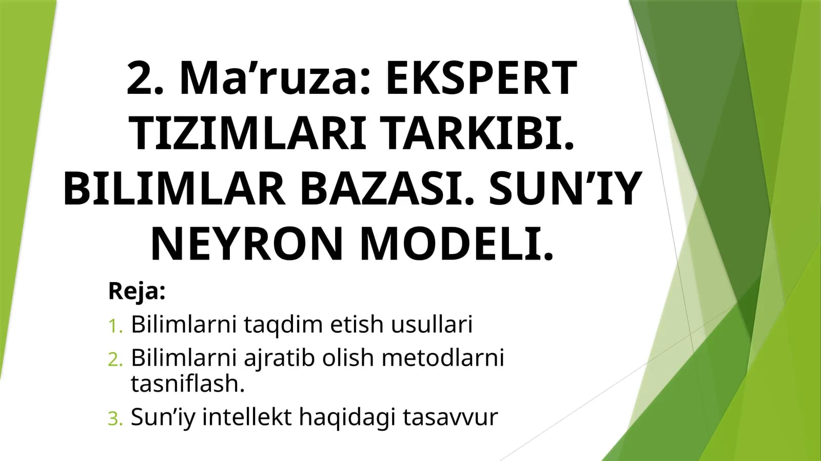 EKSPERT TIZIMLARI TARKIBI