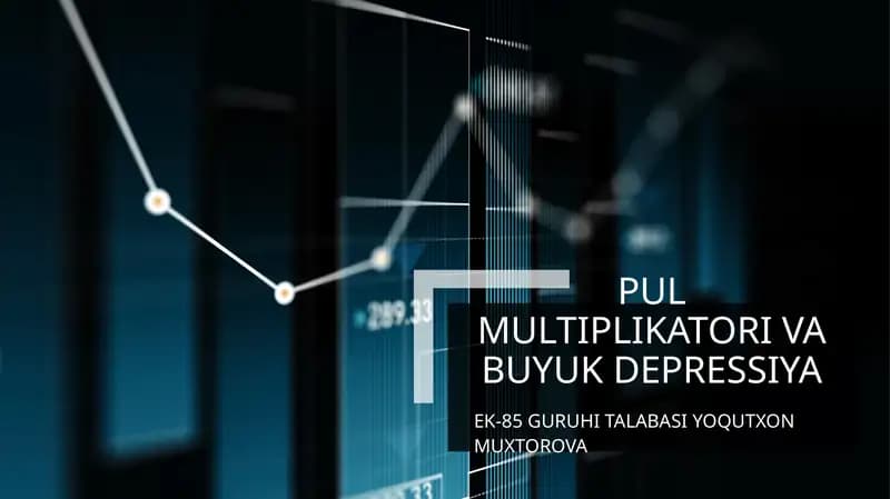 Pul multiplikatori va buyuk depressiya