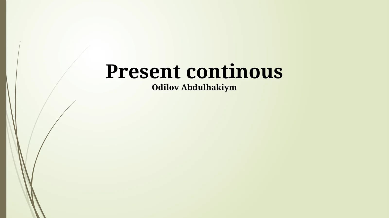 Present continous