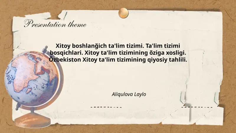 Xitoy boshlanğich ta'lim tizimi