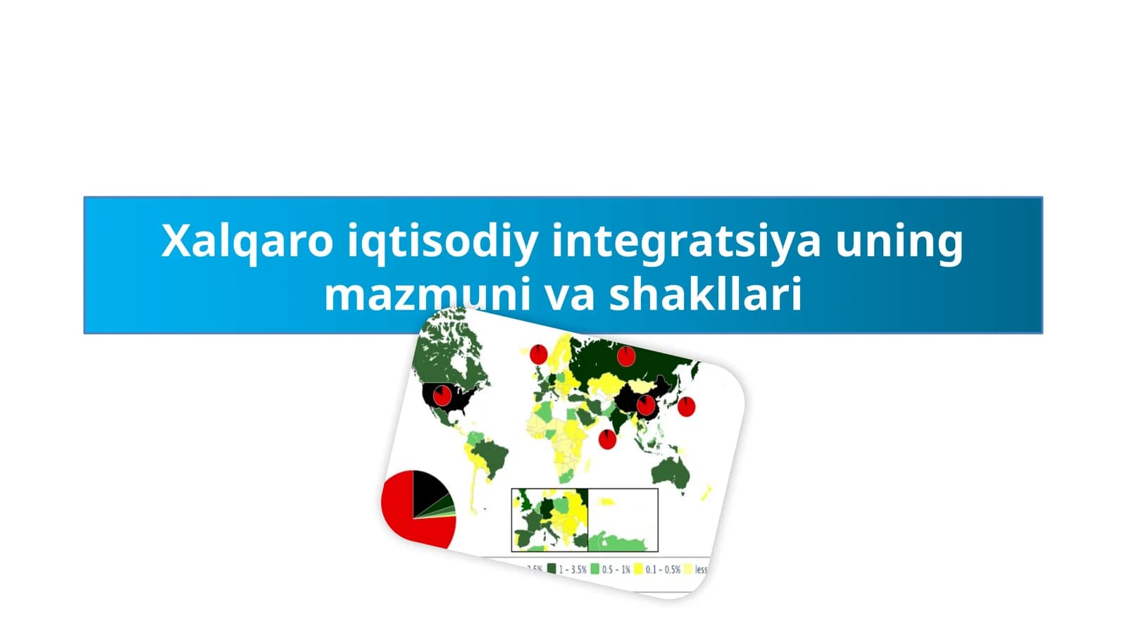 Xalqaro iqtisodiy integratsiya uning mazmuni va shakllari