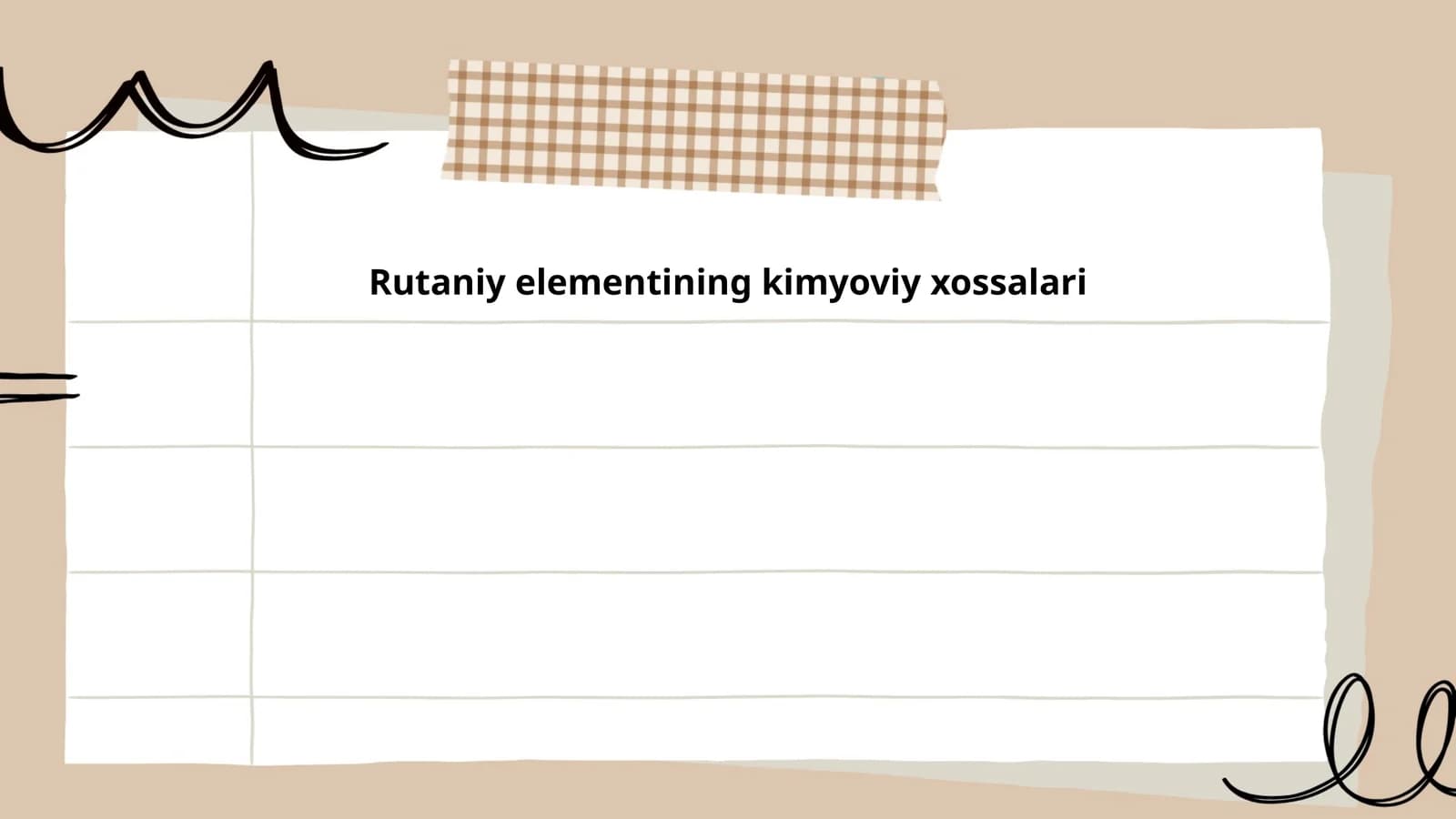 Rutaniy elementining kimyoviy xossalari