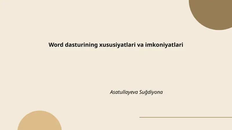 Word dasturi