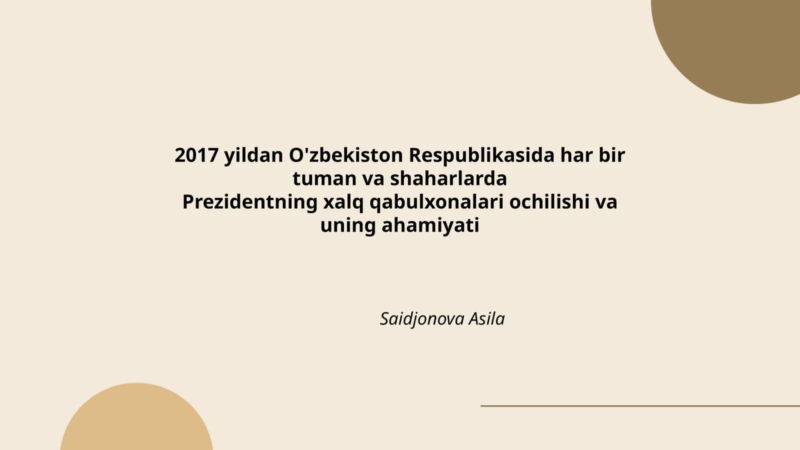 Prezidentning xalq qabulxonalari ochilishining tarixiy sabablari (2017 yildan boshlab)