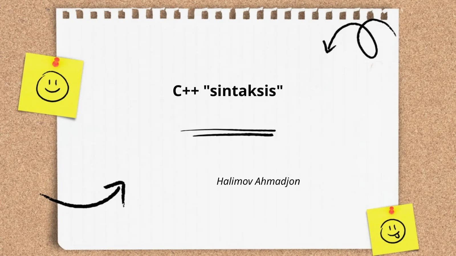 C++ "sintaksis"