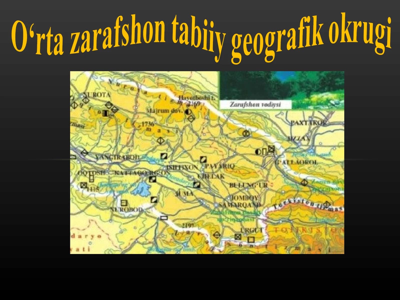 O‘rta zarafshon tabiiy geografik okrugi