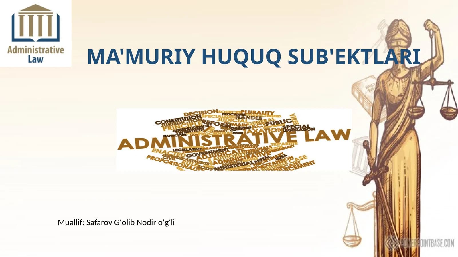 MA'MURIY HUQUQ SUB'EKTLARI