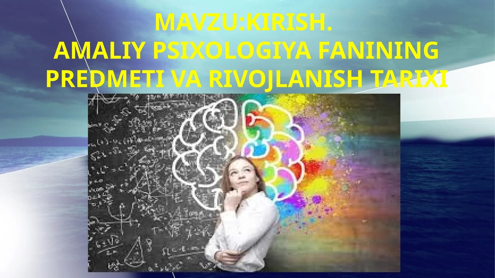 AmaliypsiXologiya fanining predmeti va rivojlanish tarixi