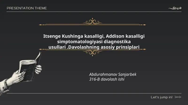Itsenge Kushinga kasalligi, Addison kasalligi simptomatologiyasi
