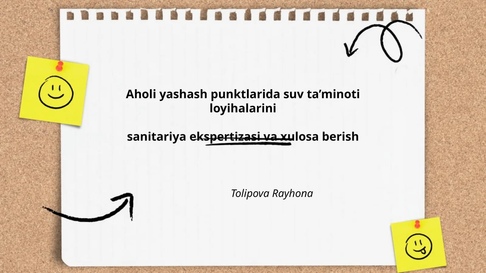 Ichimlik suvi sifati va sanitariyasi