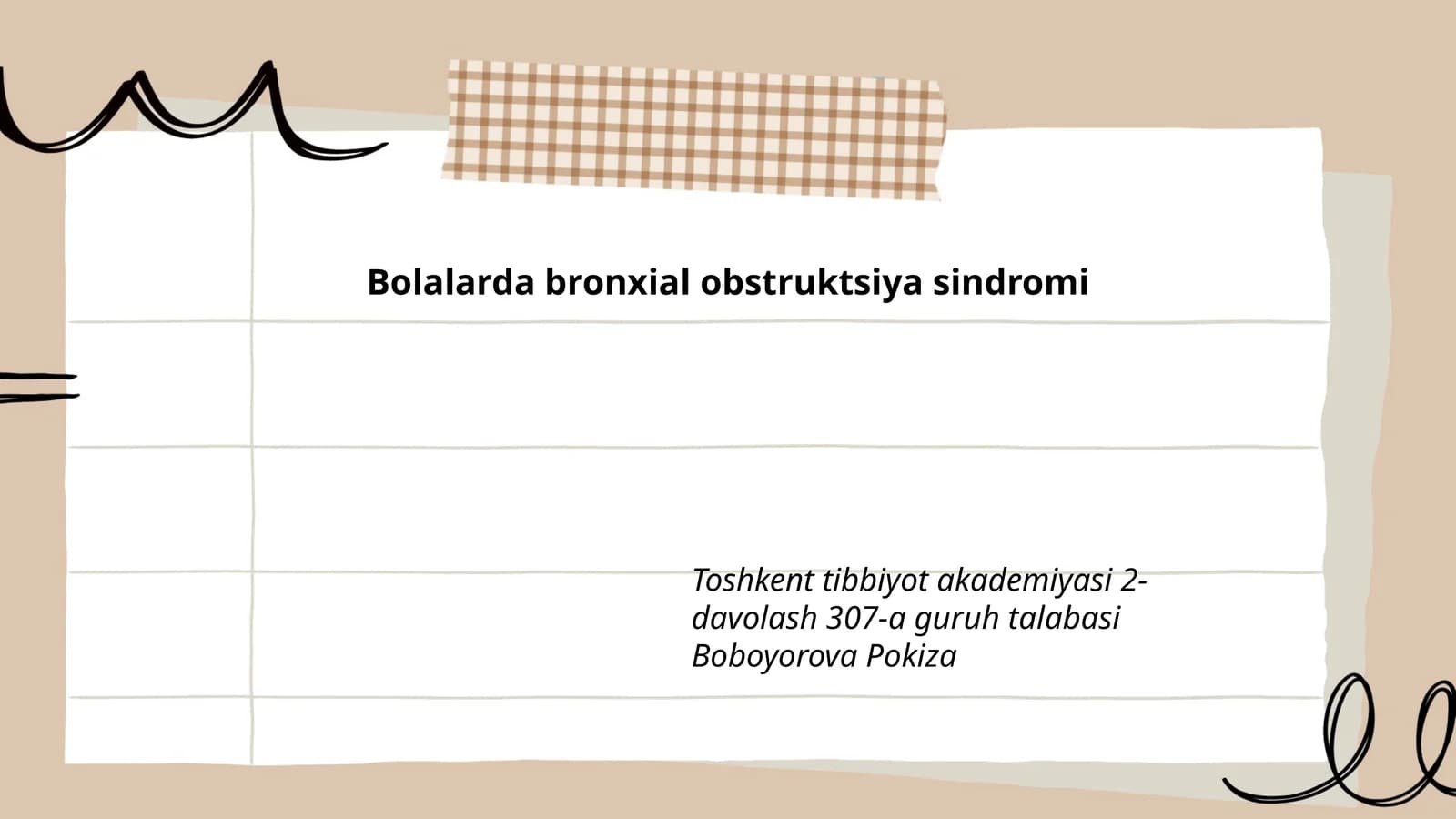 Bolalarda bronxial obstruktsiya sindromi