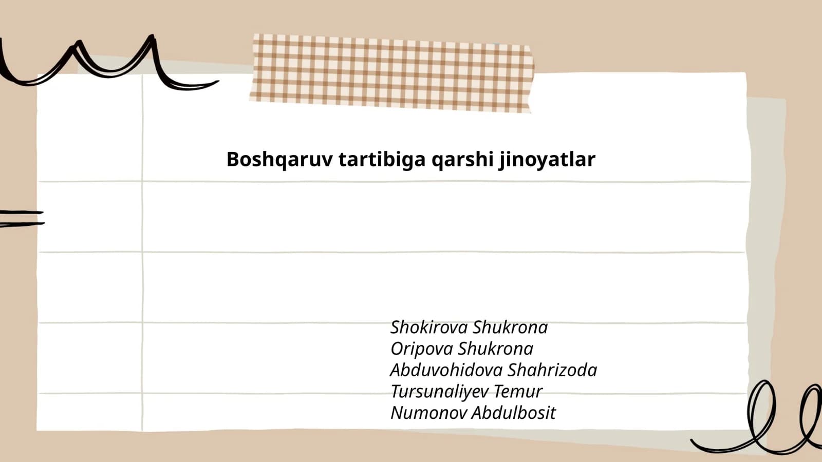 Boshqaruv tartibiga qarshi jinoyatlar