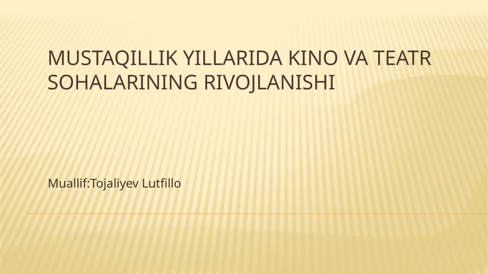 Mustaqillik yillaridagi innovatsion teatr sohalari ning rivojlanishi