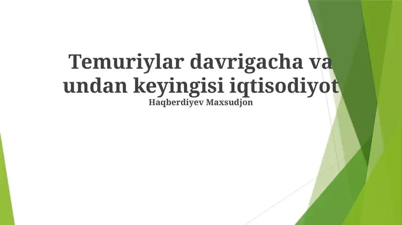 Temuriylar davridagi hunarmandchilik va sanoat