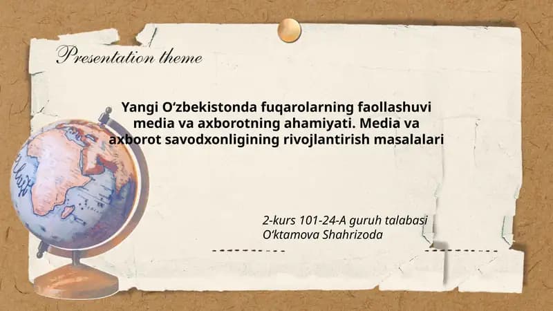 Yangi O‘zbekistonda fuqarolarning faollashuvi media va axborotning ahamiyati