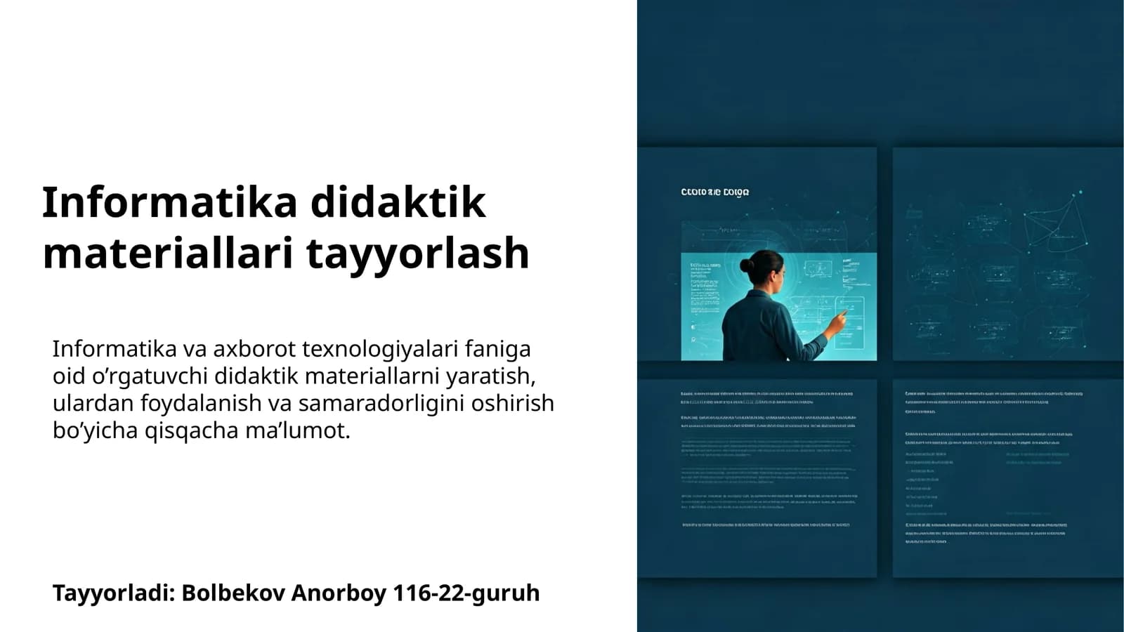 Ma'lumotlar bazalari va SQL so'rovlarini o'qitish