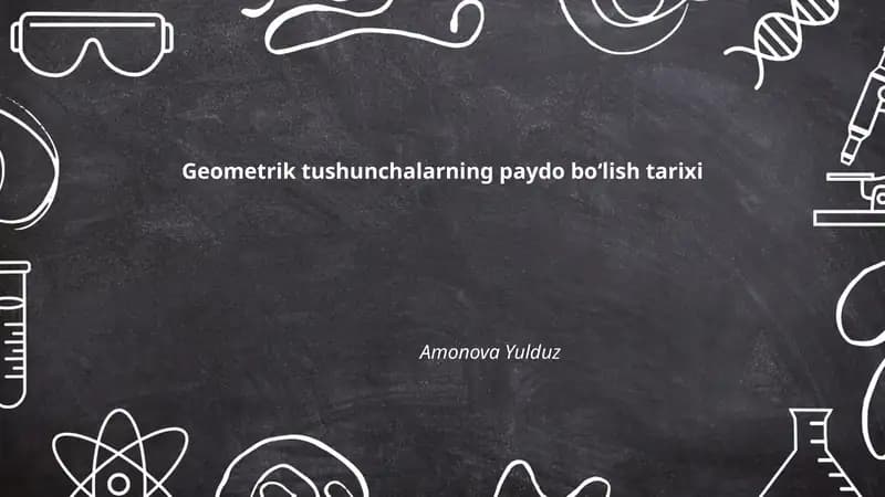 Geometrik tushunchalarning paydo boʻlish tarixi