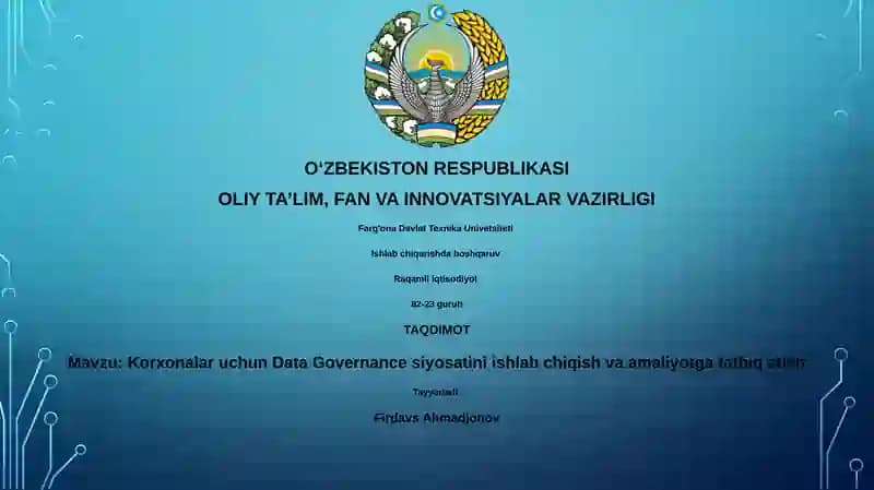 Data Governance siyosati