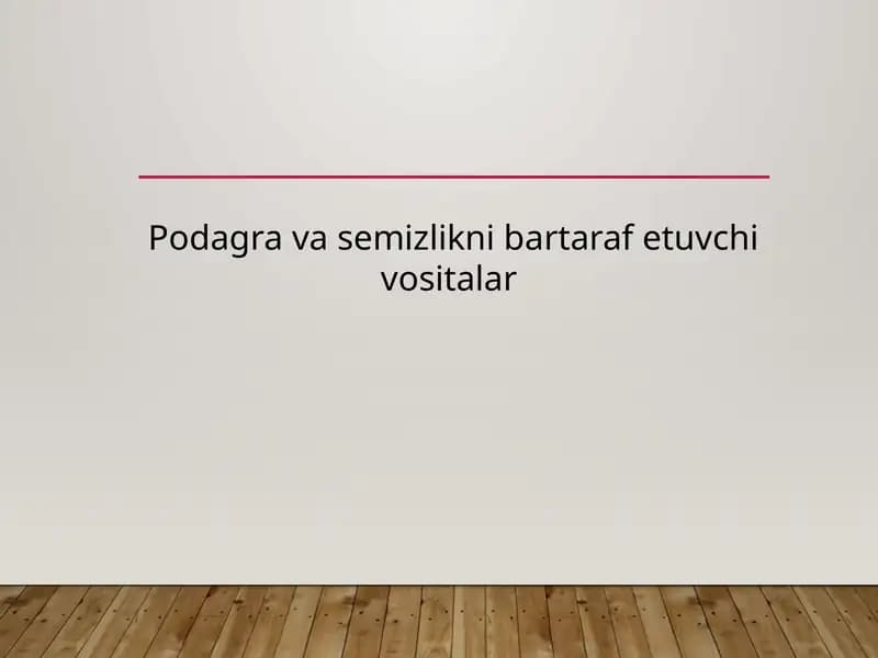 Podagra va semizlikni bartaraf etuvchi vositalar