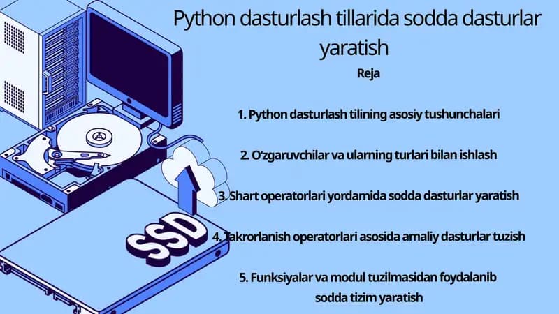 Python dasturlash tillarida sodda dasturlar yaratish