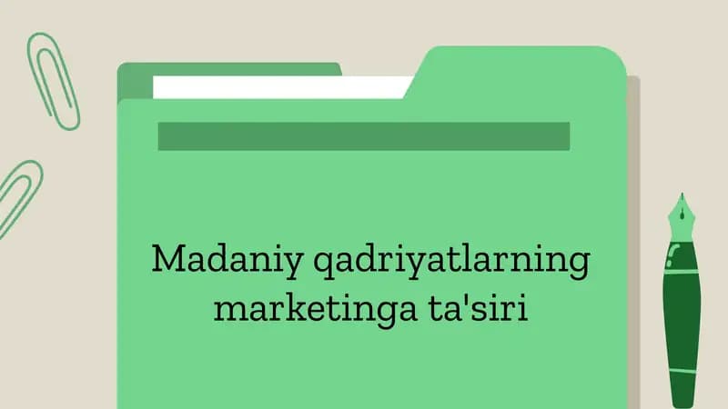 Madaniy qadriyatlarning marketing ta'siri