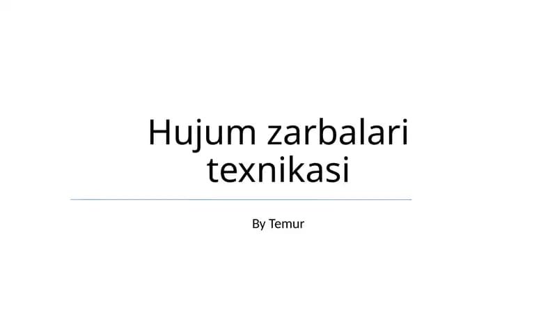 Hujum zarbalari texnikasi