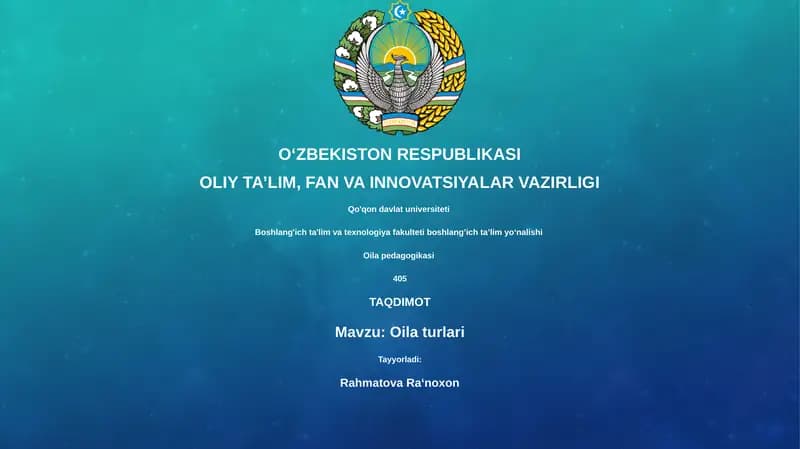Oila turlari
