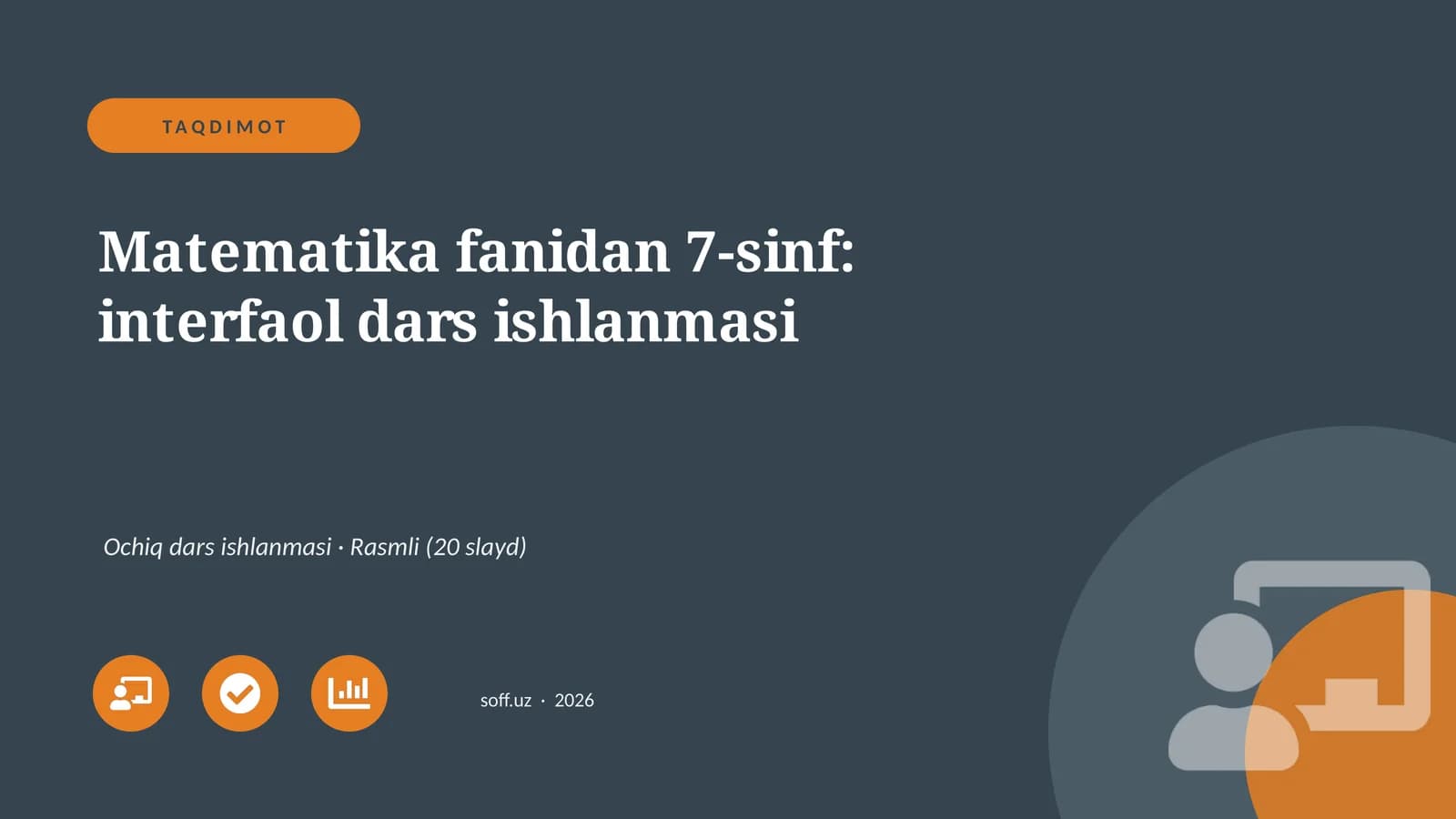 Matematika fanidan 7-sinf: interfaol dars ishlanmasi