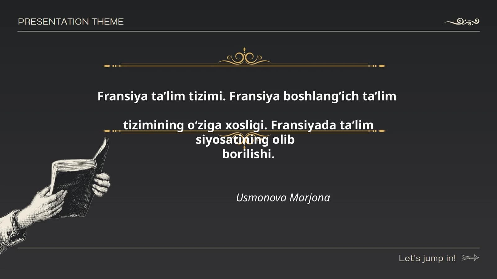 Fransiya ta’lim tizimi. Fransiya boshlang’ich ta’lim