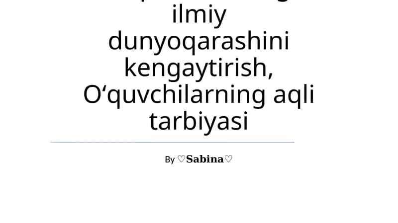 Aqli tarbiya