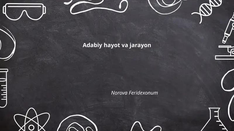 Adabiy hayot va jarayon