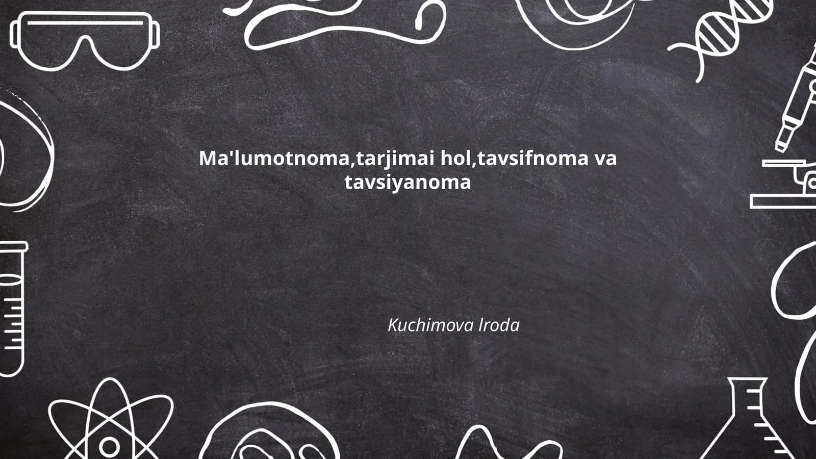 Ma'lumotnoma yozish qoidalari