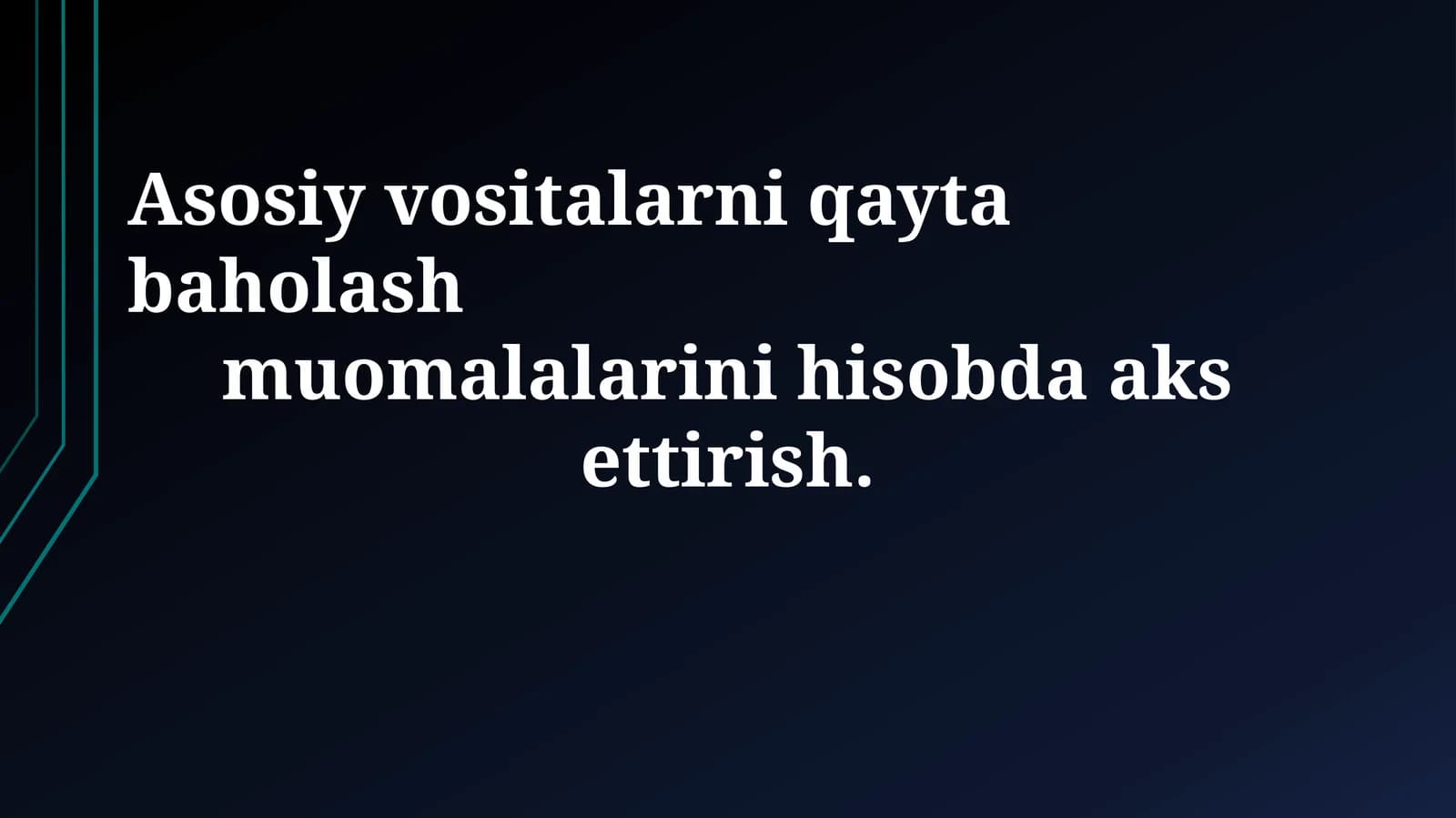 Asosiy vositalarni qayta baholash