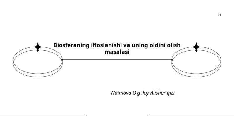Biosferaning ifloslanishi va uning oldini olish masalasi