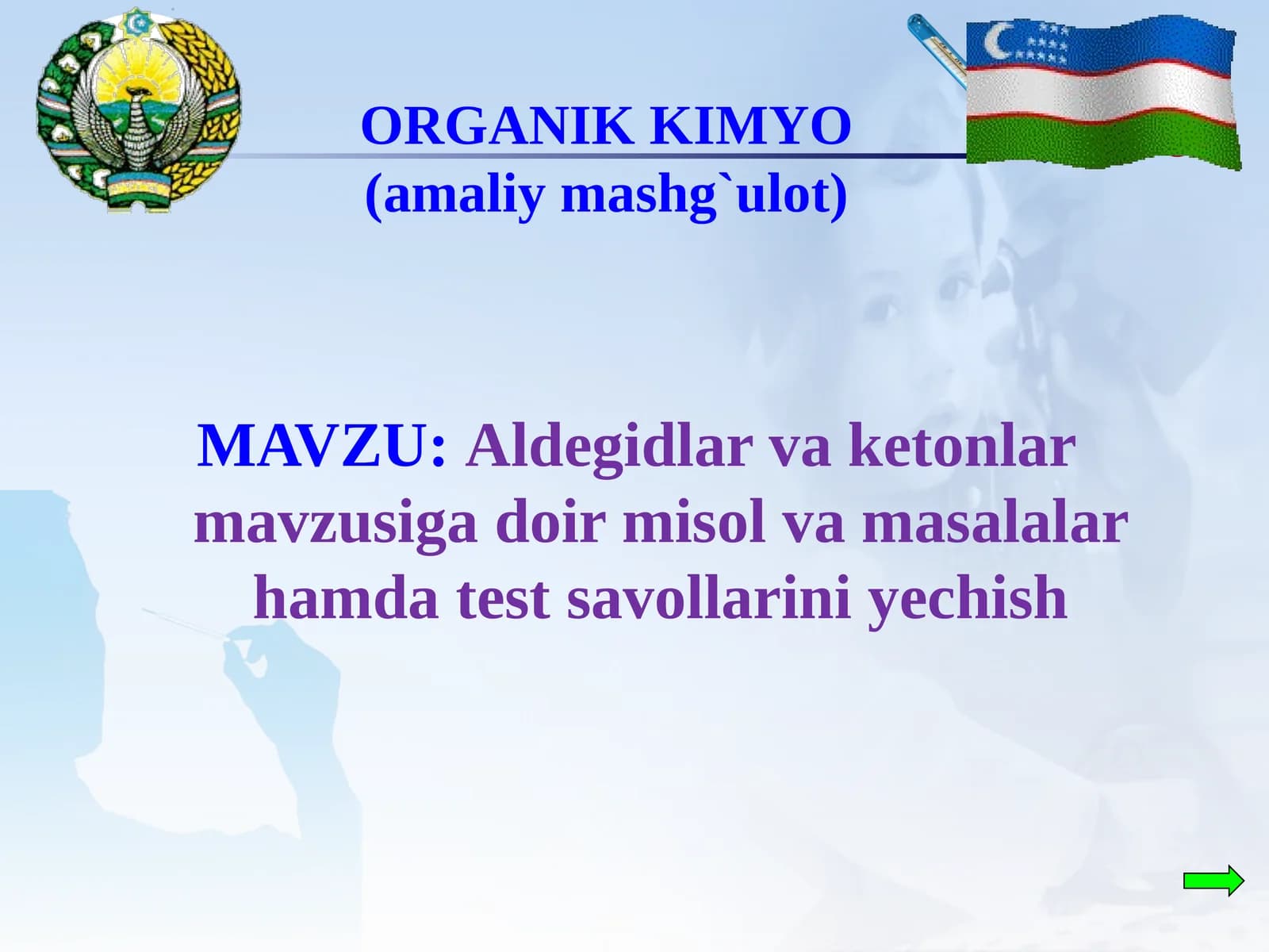 Organik Kimyo (amaliy mashg'ulot)