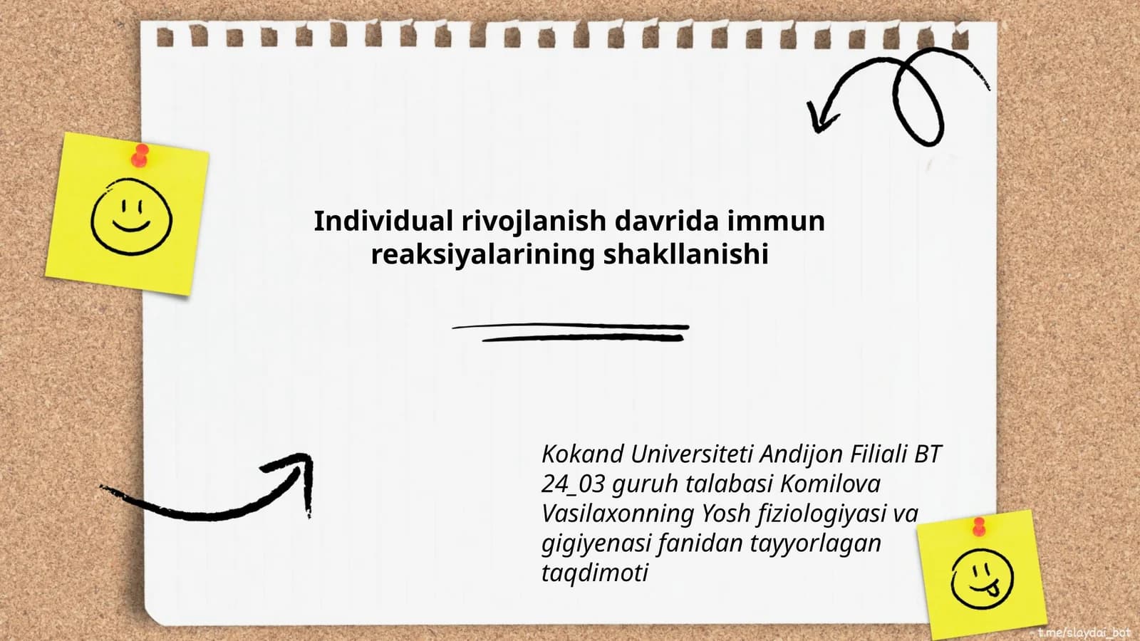 Individual rivojlanish davrida immun reaksiyalarining shakllanishi