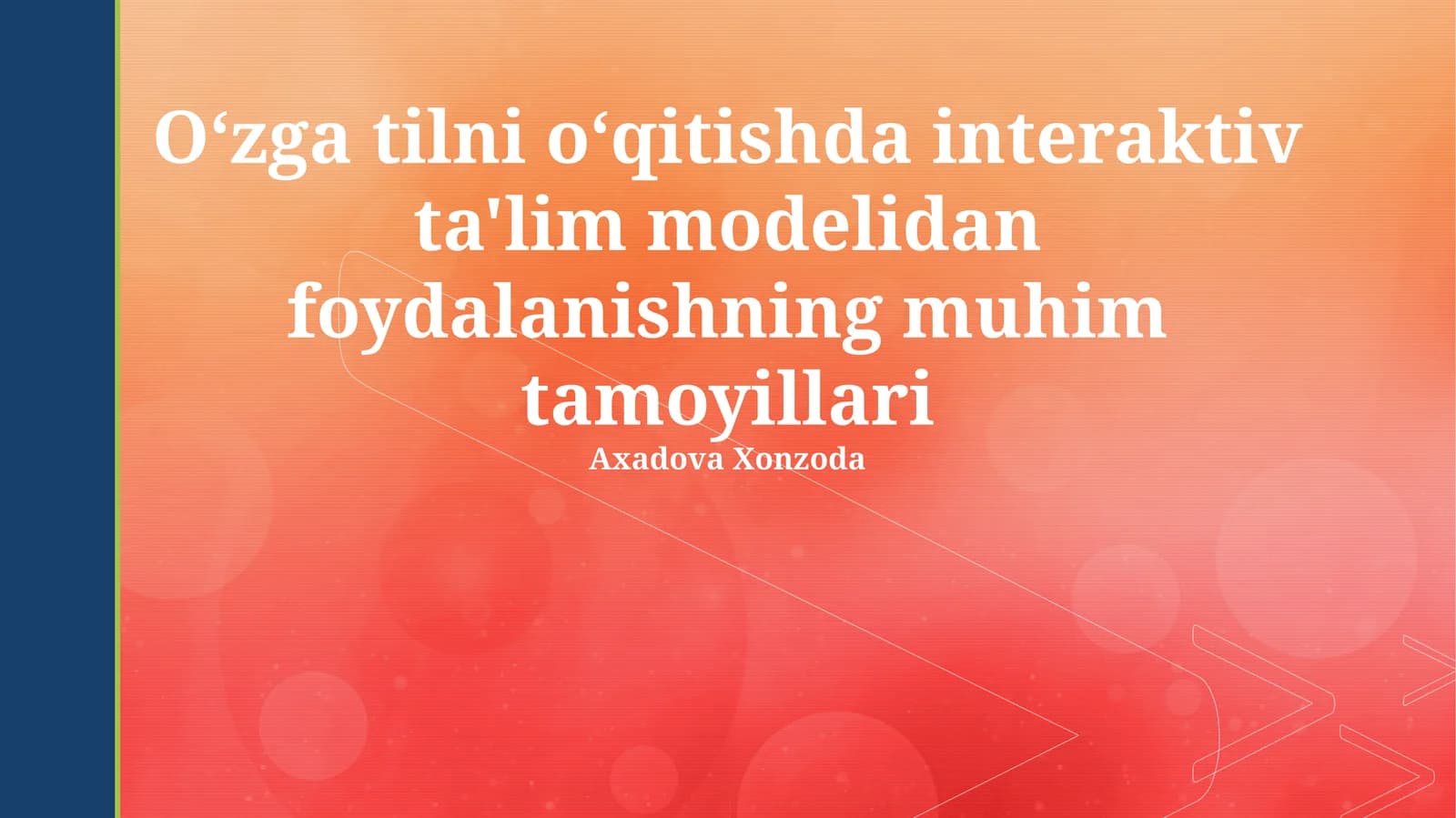 Interaktiv Oʻquv Modeli
