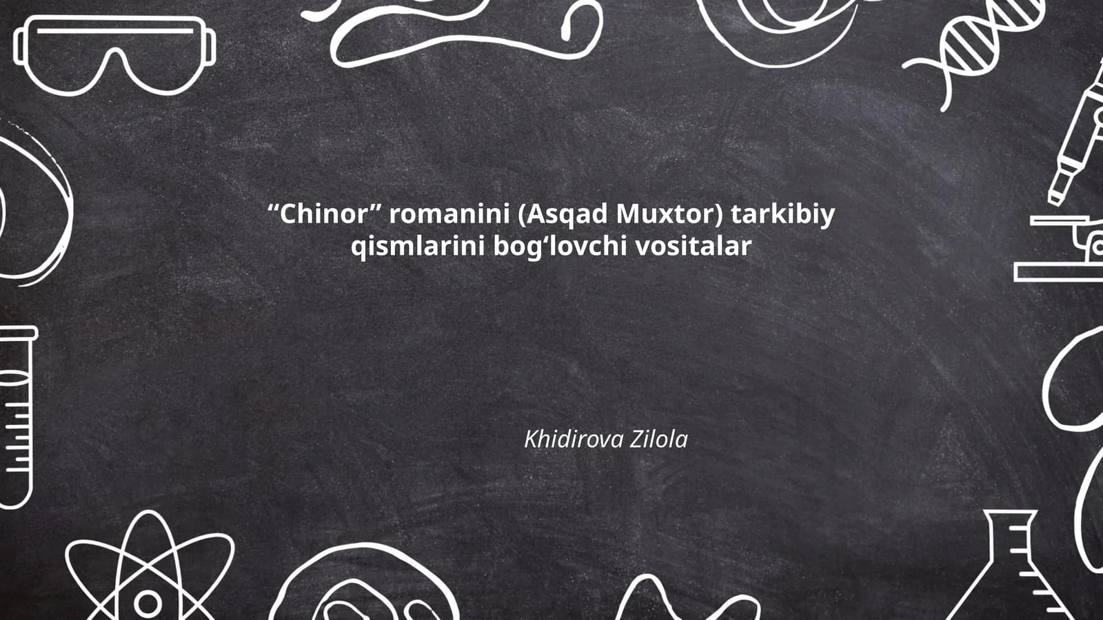 Chinor romanini (Asqad Muxtor) tarkibiy qismlarini bog‘lovchi vositalar
