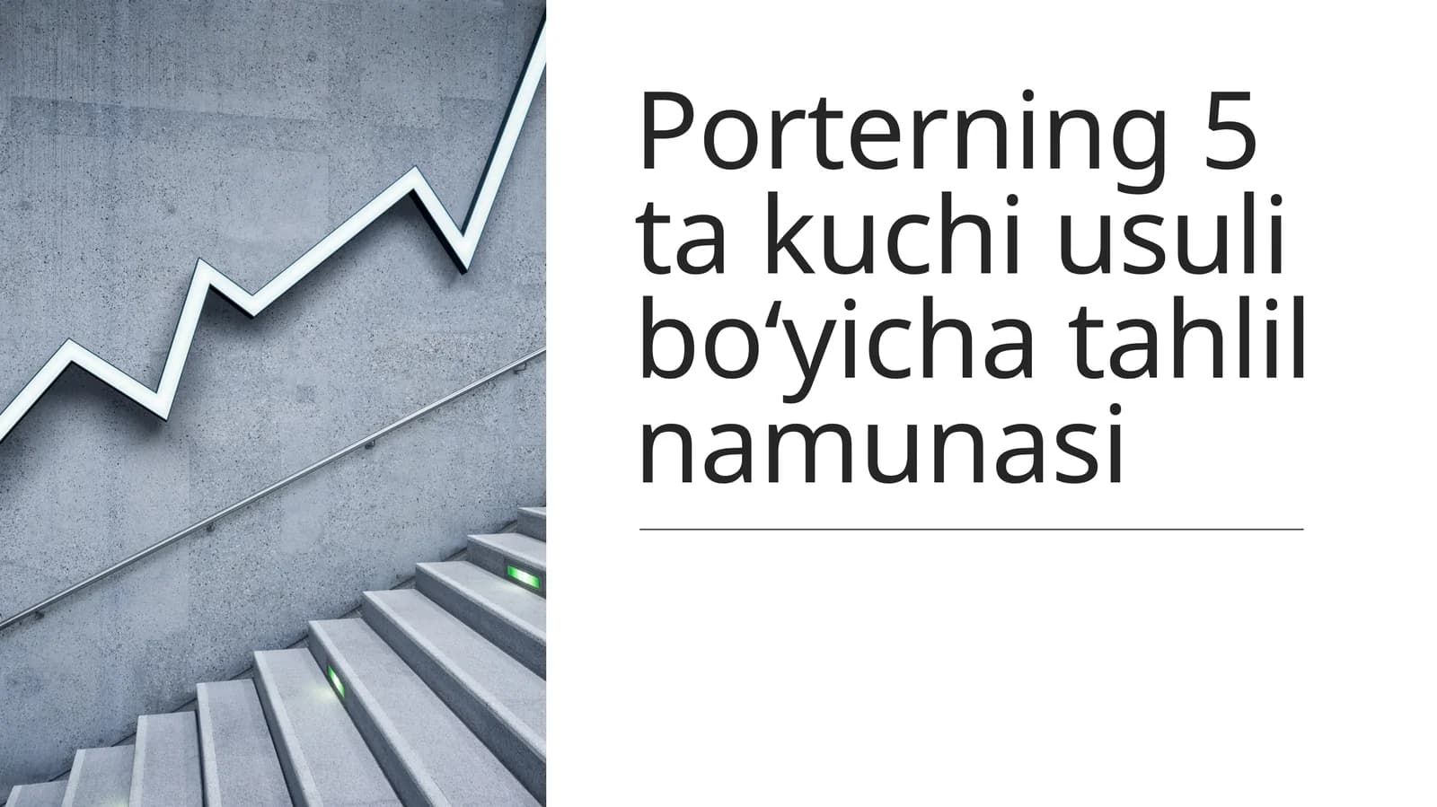 Porterning 5 takuchi usulib o‘yicha tahlilnamunasi
