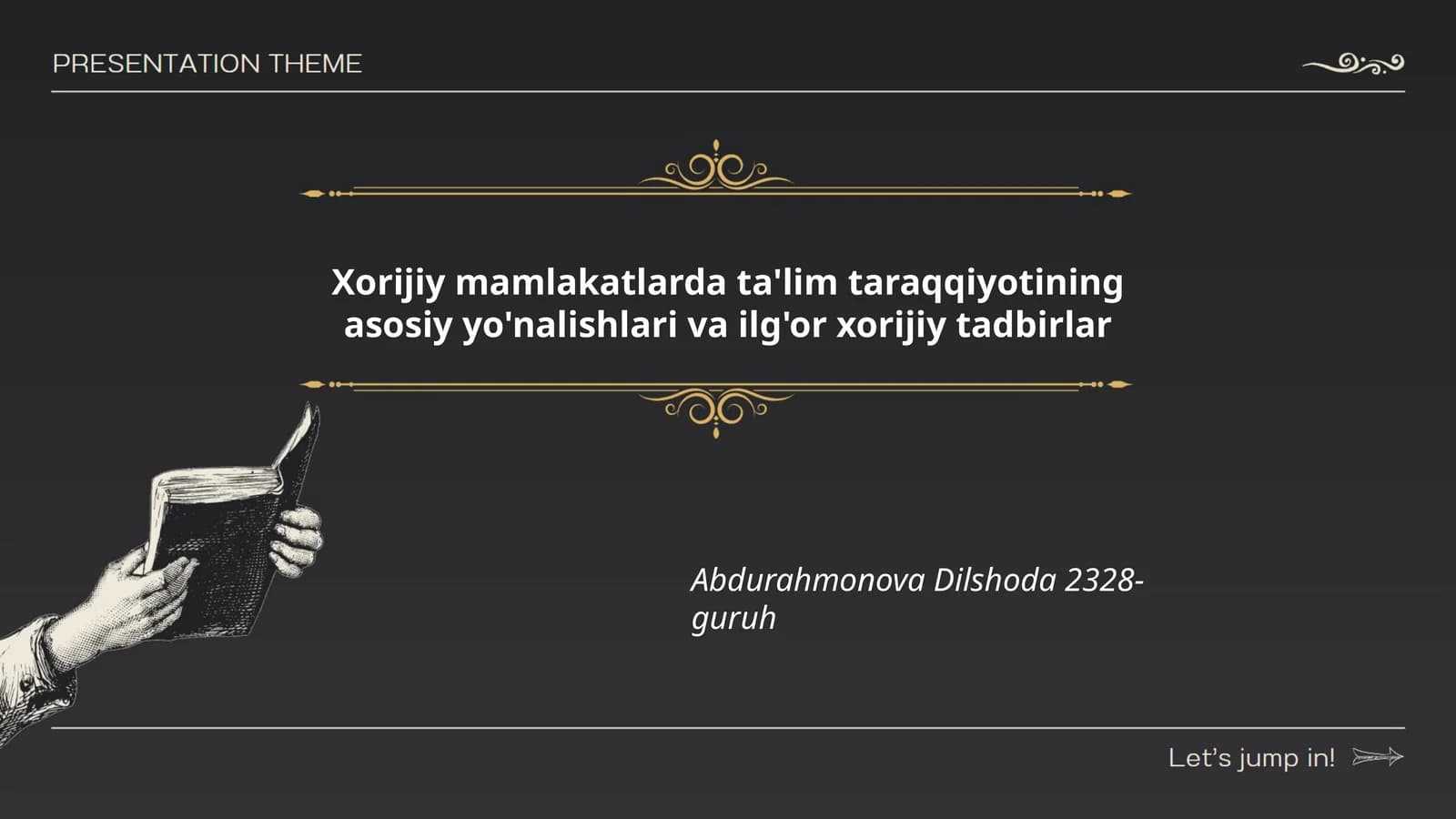 Ta'lim taraqqiyotining yo'nalishlari